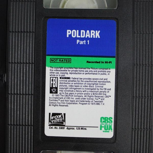 Poldark 1993 Boxed Set of 6 VHS TV Show Season 1 Historical Drama