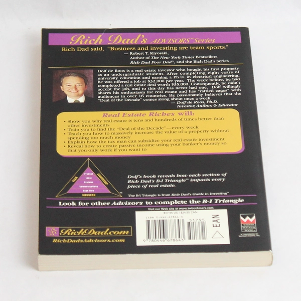 Rich Dad's Advisors Real Estate Riches By Dolf De Roos Paperback Book 2001