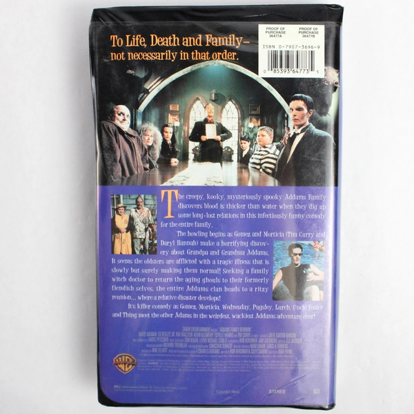 Addams Family Reunion 1998 VHS Clamshell Case Warner Home Video