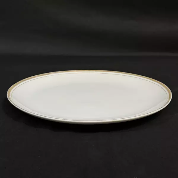 Royalton China Co. Translucent Porcelain 12.5" Oval Platter Gold Rim