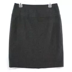 Adrienne Vittadini Women's Black Pencil Skirt Size 10 Back Vent Zip Closure