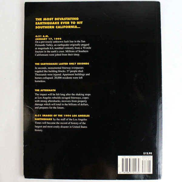 Images Of The 1994 Los Angeles Earthquake 4:31 1994 LA Times Paperback