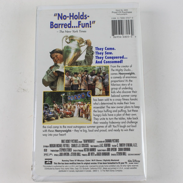 Heavyweights VHS 1996 Clam Shell Walt Disney
