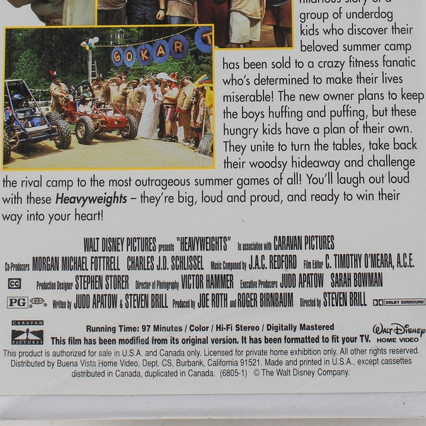 Heavyweights VHS 1996 Clam Shell Walt Disney