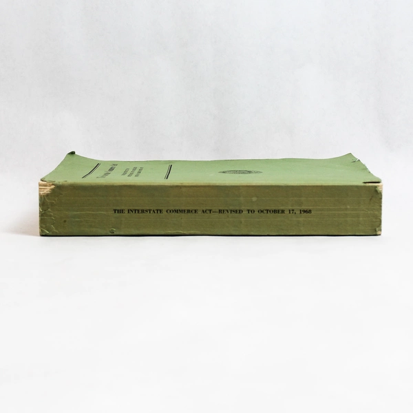 Vintage The Interstate Commerce Act Book 1968 Reprint Paperback