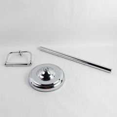 Chrome Metal Free-Standing Toilet Paper Holder 21.5" 