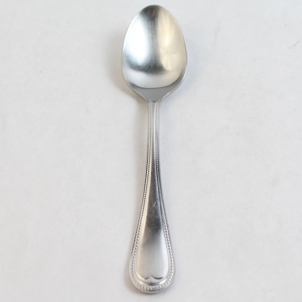 Lot of 4 Reed & Barton Elegant Bead Dinner Spoons Stainless Steel Flatware
