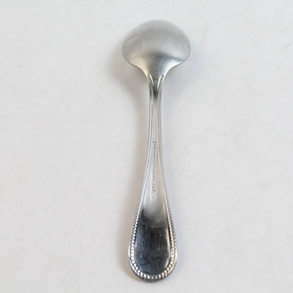 Lot of 4 Reed & Barton Elegant Bead Dinner Spoons Stainless Steel Flatware