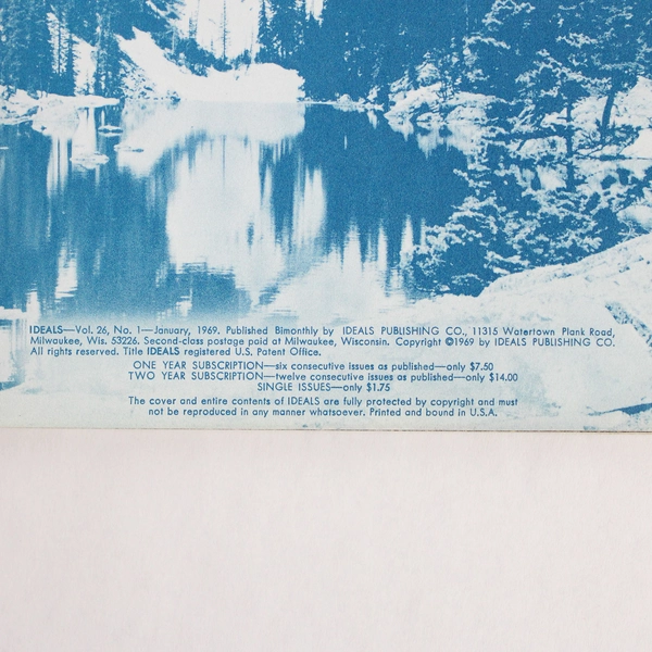 Vintage Ideals Magazine Reflection January 1969 Vol. 26 No. 1