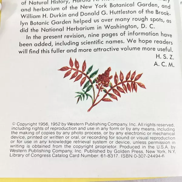 A Golden Guide: Trees by Herbert S. Zim 1956 Paperback Good Condition