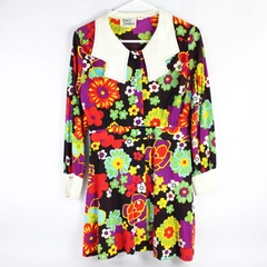 Vintage Tracy Petites Floral Patterned Short Dress Women's Size 13 Flawed