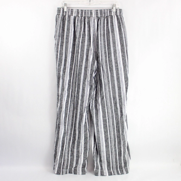 Briggs Gray and White Striped Lounge Pants Women's Size Large