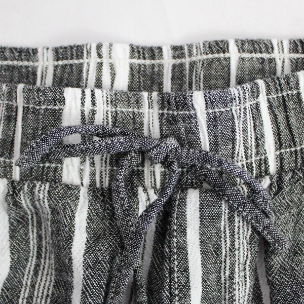 Briggs Gray and White Striped Lounge Pants Women's Size Large