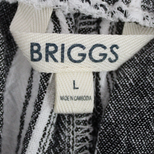 Briggs Gray and White Striped Lounge Pants Women's Size Large