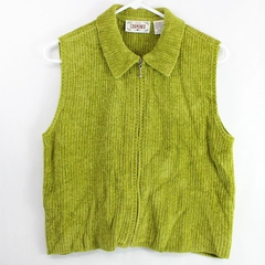 Pres de Charmonix Chartreuse Green Full-Zip Vest Women's Size Small