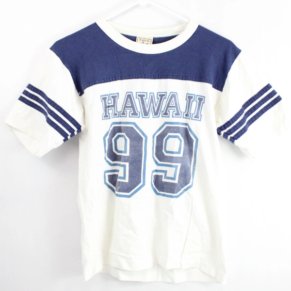 Alore White and Blue Hawaii #99 Cotton Jersey T-Shirt Men's Size Small