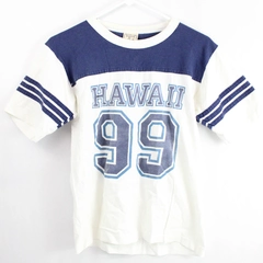 Alore White and Blue Hawaii #99 Cotton Jersey T-Shirt Men's Size Small