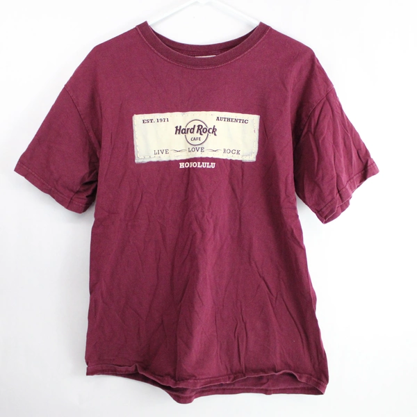 Hard Rock Cafe Honolulu Red Cotton T-Shirt Men's Size Large