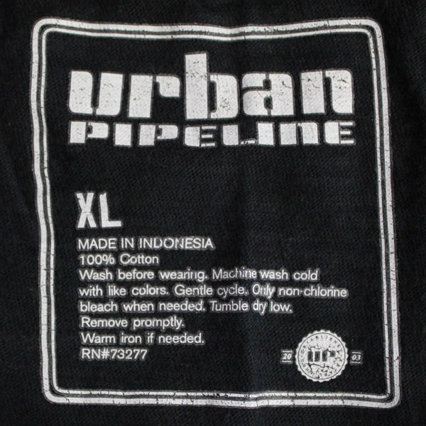 Urban Pipeline Black and Gray Ombre Cotton T-Shirt Men's Size XL