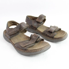 Rockport Sandals Men's Size 10 Strap Slingback Brown Leather Open Toe
