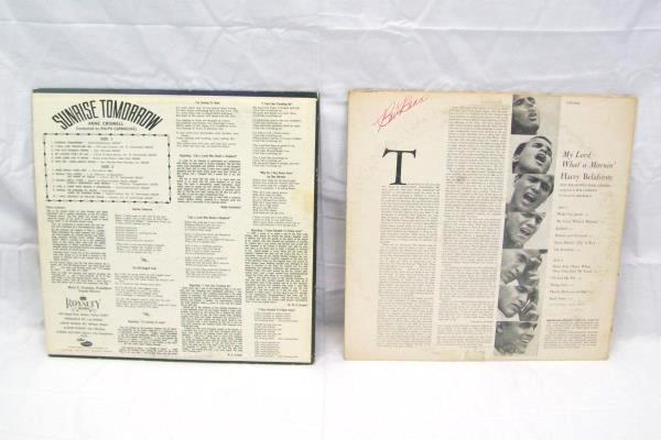 Lot Of 2 Gospels Anne Chiswell Ralph Carmichael & Harry Belafonte Vinyl Records