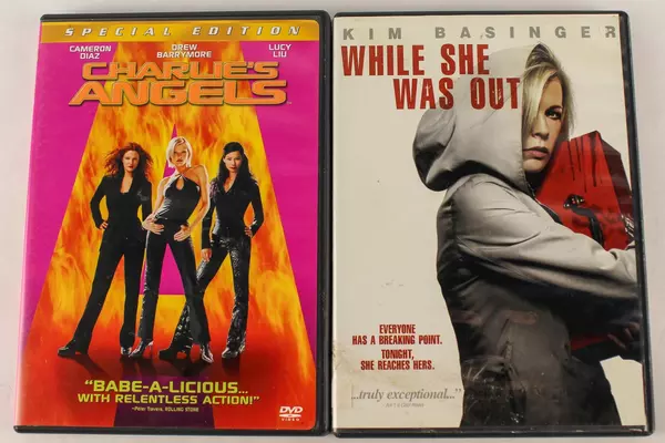 Lot of 2 Female Action DVDs While She Was Out Charlie's Angels Columbia Pictures
