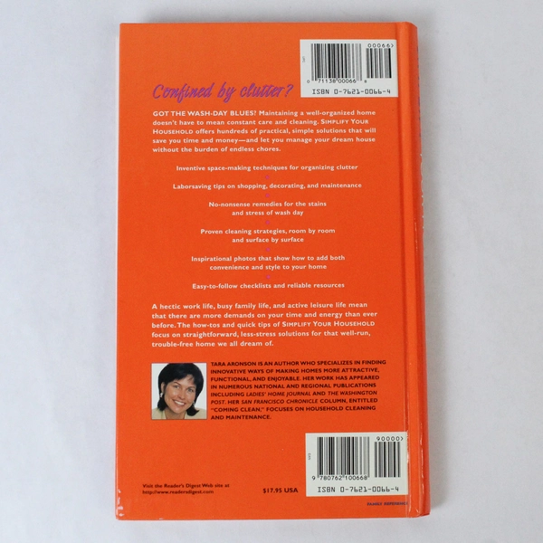 Simplify Your Household by Tara Aronson 1998 Hardcover Very Good Condition