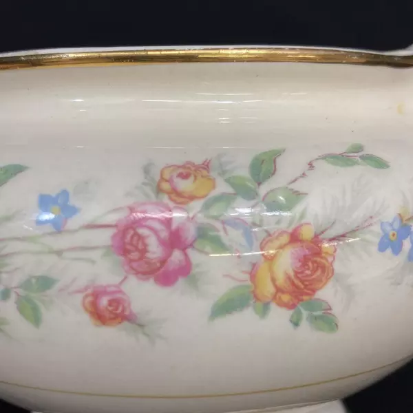 Vintage 1947 Homer Laughlin Nautilus Eggshell Creamer And Sugar Bowl N1577