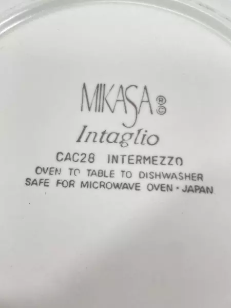Mikasa Intaglio Intermezzo Wide Rim Soup Bowl 9.25" Good Pre-Owned Condition