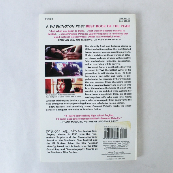 Personal Velocity by Rebecca Miller 2001 Paperback