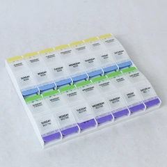 Daily Pill Box for Morning Noon Evening Bedtime Medications
