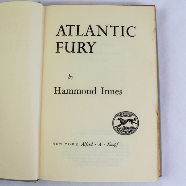 Vintage 1962 Atlantic Fury by Hammond Innes Hardcover Book Pre-owned