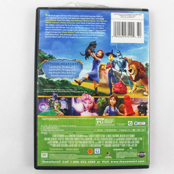 Legends of Oz: Dorothy's Return DVD 2014 PG 20th Century Fox