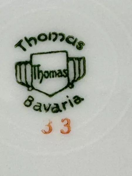 Set of 3 Vintage Thomas Bavaria White Cream Porcelain Plates Gold Trim