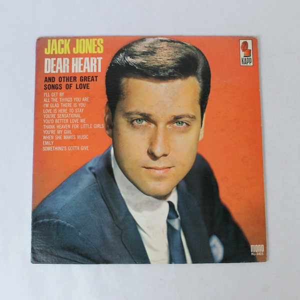 Jack Jones Dear Heart Vinyl LP Kapp KL-1415 1965