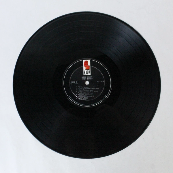 Jack Jones Dear Heart Vinyl LP Kapp KL-1415 1965