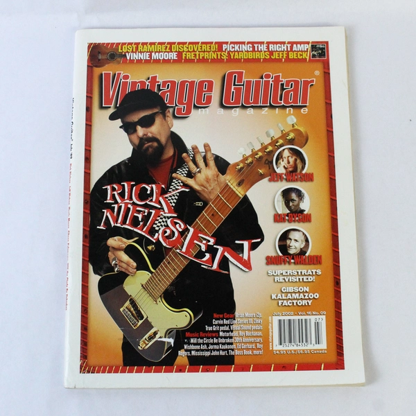 Vintage Guitar Magazine July 2002 Rick Nielsen Jeff Watson Kat Dyson