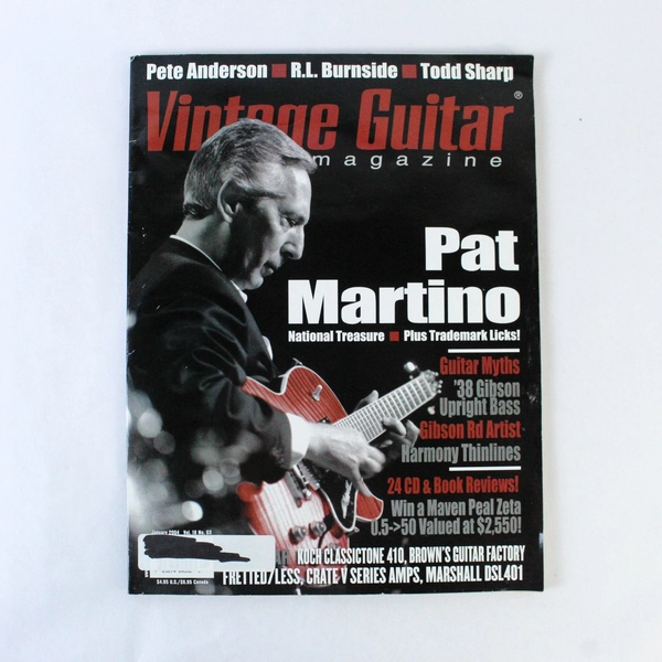 Vintage Guitar Magazine January 2004 Pat Martino Pete Anderson R.L. Burnside