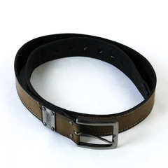 Dickies Men's Brown Faux Leather Top Leather Lining Belt Metal Buckle Size 36