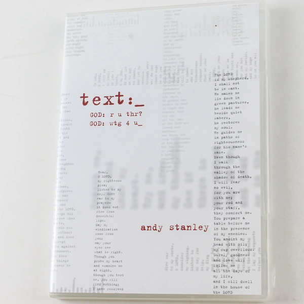 Andy Stanley Text God R U Thr DVD North Point Ministries Pre-Owned