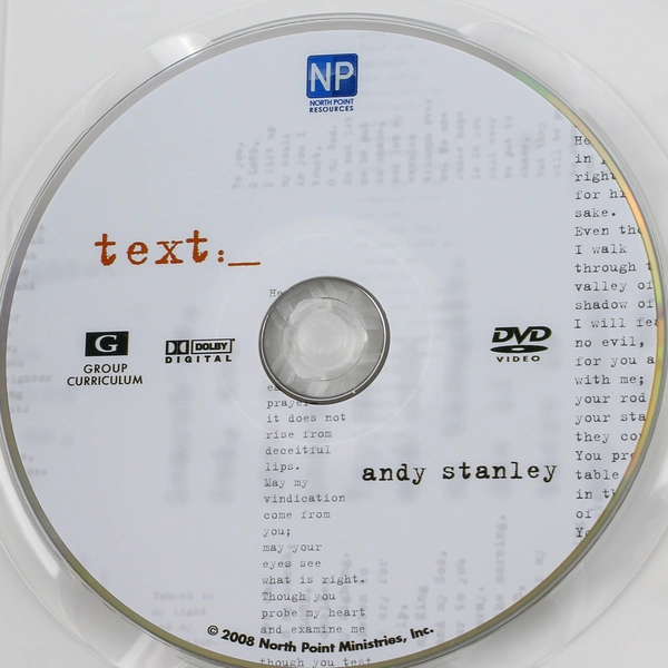 Andy Stanley Text God R U Thr DVD North Point Ministries Pre-Owned