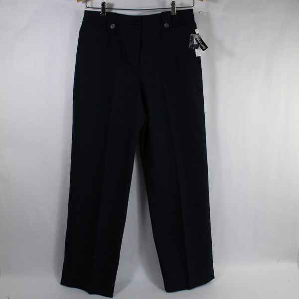 Larry Levine Women's Pants Size 10 Navy Blue Pure Wool NWT