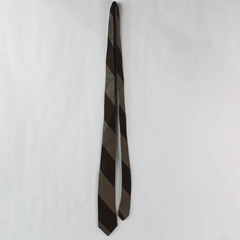Vintage Cornell Of California Brown Striped Necktie Skinny 51.25 in