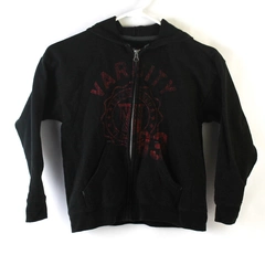 Hanes Comfort Blend Boys' Medium 8 Zip Up Hoodie Black Graphic Print