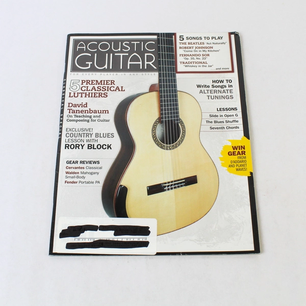 Acoustic Guitar Magazine November 2011 David Tanenbaum Rory Block