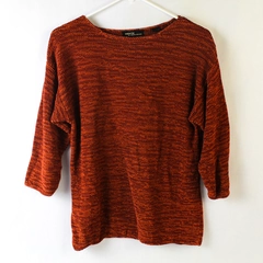 Valerie by Valerie Stevens Women's Medium Half Sleeve Sweater Orange