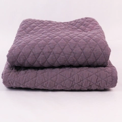 Lot of 2 Raymond Walters Purple Quilted Pillowcases 20"x36"