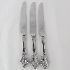 Lot of 3 Towle 18/8 Stainless Steel Dinner Knives Flatware