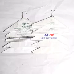 Lot of 10 Metal Wire Hangers with Paper Support 16x8.25 Home Organization