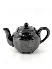 Vintage Iridescent Brown Ceramic Tea Teapot Good Pre-Owned Condition